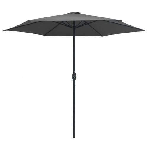 Udendørs parasol med aluminiumsstang 270x246 cm antracitgrå