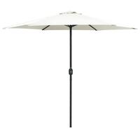 Udendørs parasol med aluminiumsstang 270x246 cm sandhvid