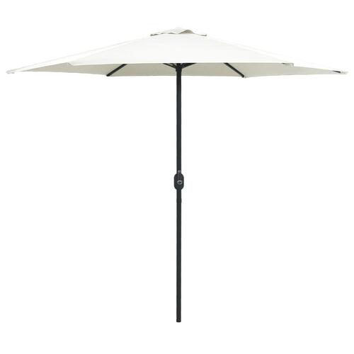Udendørs parasol med aluminiumsstang 270x246 cm sandhvid