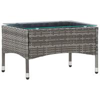 Sofabord 60x40x36 cm polyrattan grå