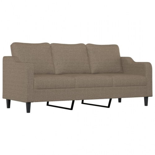 3-personers sofa 180 cm stof gråbrun
