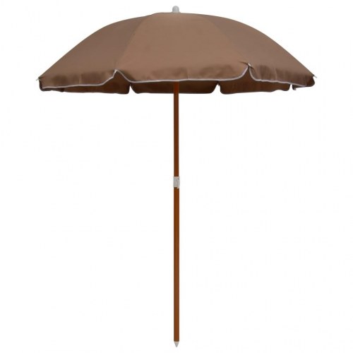 Parasol med stålstang 180 cm gråbrun