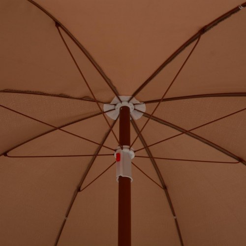 Parasol med stålstang 180 cm gråbrun