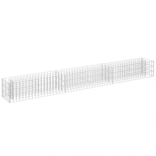 Gabion-højbed 270×30×30 cm i galvaniseret stål - sølvfarvet