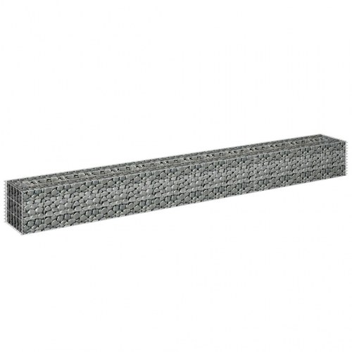Gabion-højbed 270×30×30 cm i galvaniseret stål - sølvfarvet