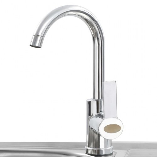 Campingvask med hane enkelt vask rustfrit stål