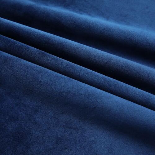 Mørklægningsgardiner med kroge 2 stk. 140 x 175 cm fløjl blå