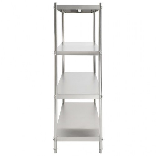 Køkkenreol med 4 hylder 100x50x155 cm rustfrit stål