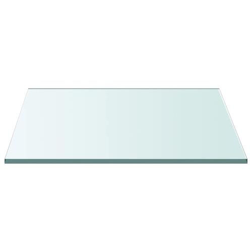 Bordplade 50x50 cm hærdet glas transparent