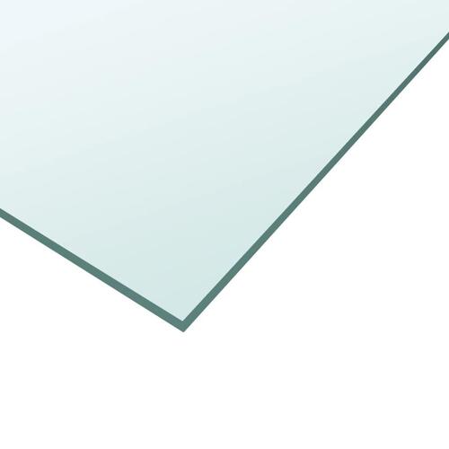 Bordplade 50x50 cm hærdet glas transparent