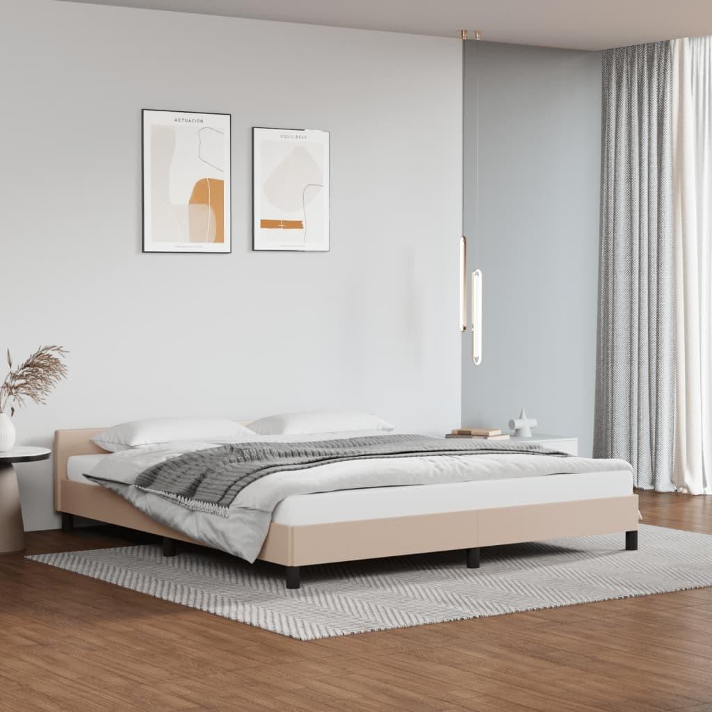 Sengeramme Med Hovedgærde Uden Madras Cappuccino 160x200 Cm