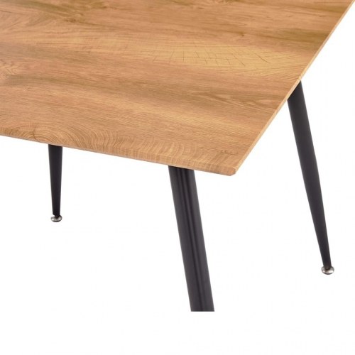 Spisebord 80,5 x 80,5 x 73 cm MDF egetræsfarve og sort