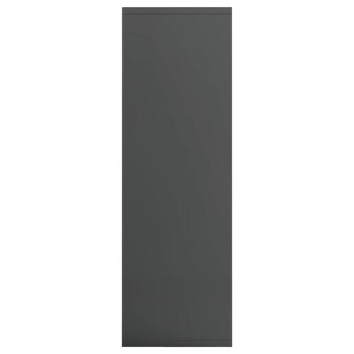 Bogskab/skænk 45 x 25 x 80 cm spånplade grå højglans