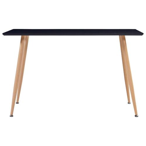 Spisebord 120 x 60 x 74 cm MDF sort og egetræsfarve