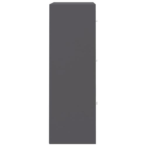 Opbevaringsreol 60 x 29,5 x 90 cm spånplade grå