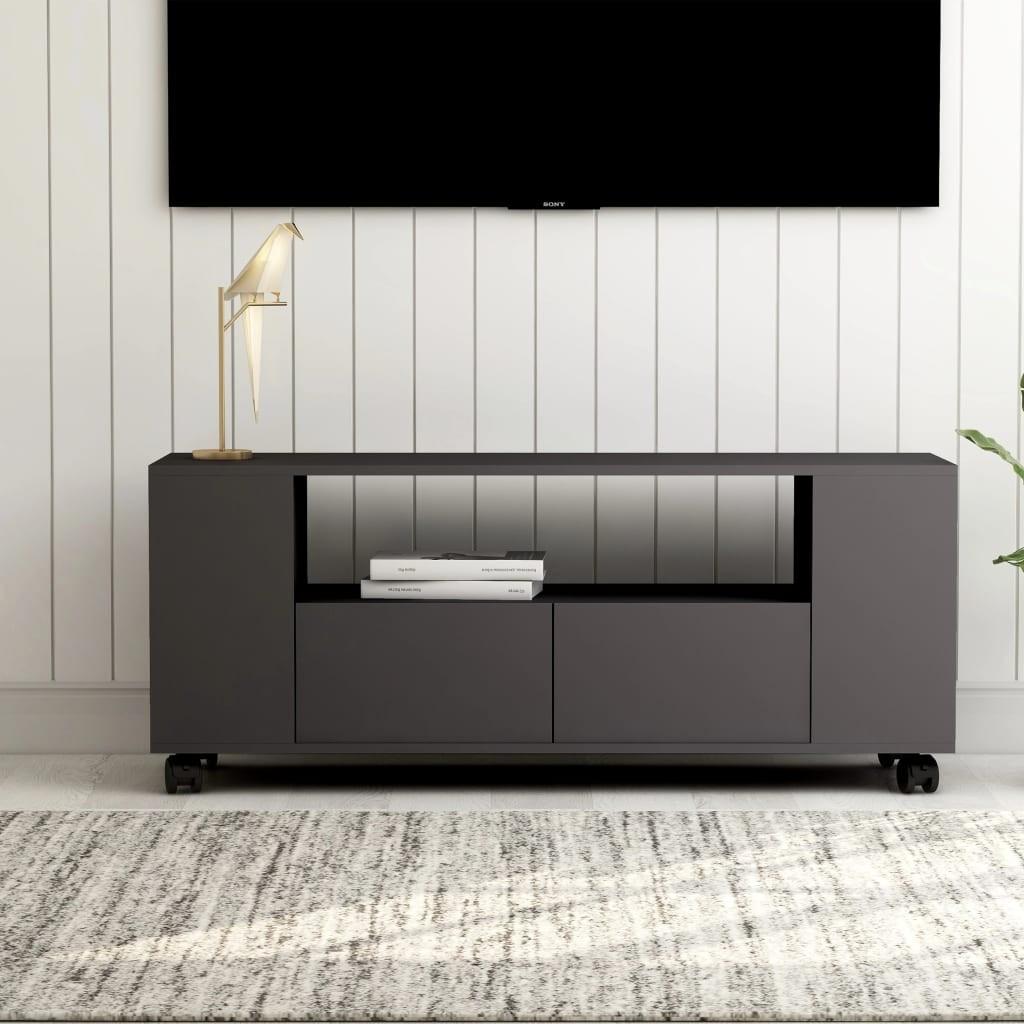 Tv-bord 120x40x40 cm konstrueret træ grå