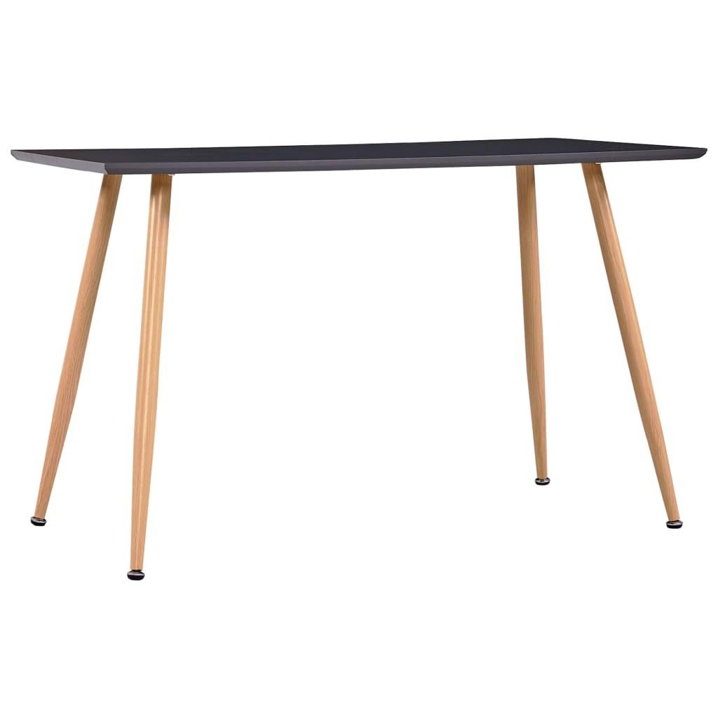 Spisebord 120 x 60 x 74 cm MDF grå og egetræsfarve
