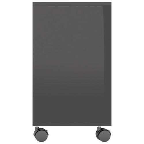 Sidebord 70x35x55 cm spånplade grå højglans