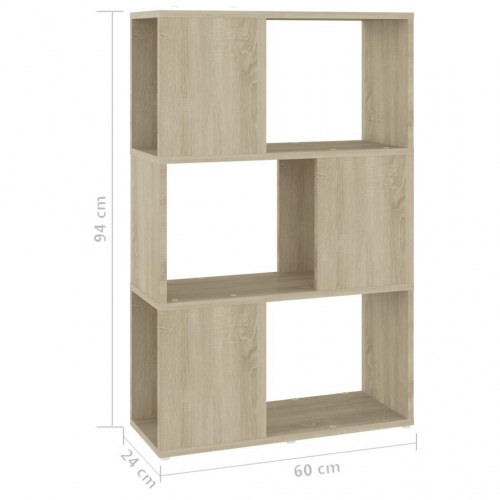 Bogreol/rumdeler 60x24x94 cm spånplade sonoma-eg