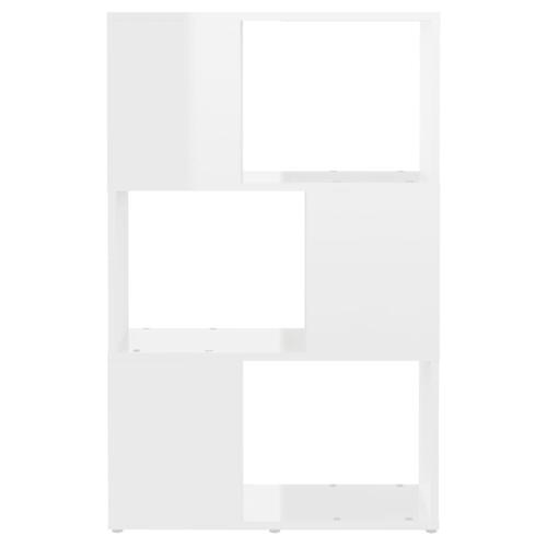 Bogskab/rumdeler 60x24x94 cm spånplade hvid højglans