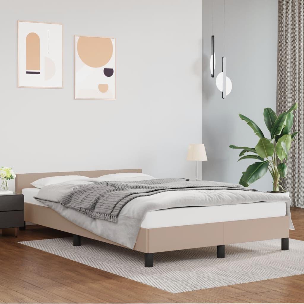 Sengeramme Med Hovedgærde Uden Madras Cappuccino 140x200 Cm