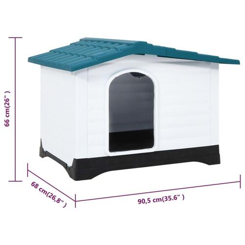Hundehus 90,5x68x66 cm polypropylen blå