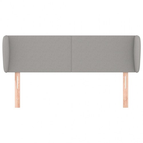 Sengegavl med kanter 147 x 23 x 78/88 cm - lysegrå