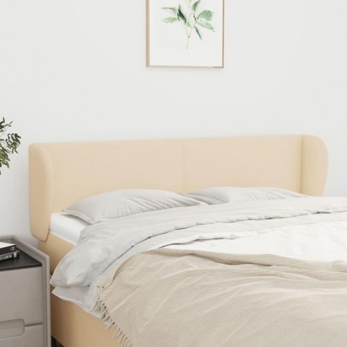 Sengegavl med kanter 147 x 23 x 78/88 cm - cremefarvet