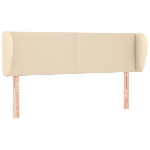 Sengegavl med kanter 147 x 23 x 78/88 cm - cremefarvet