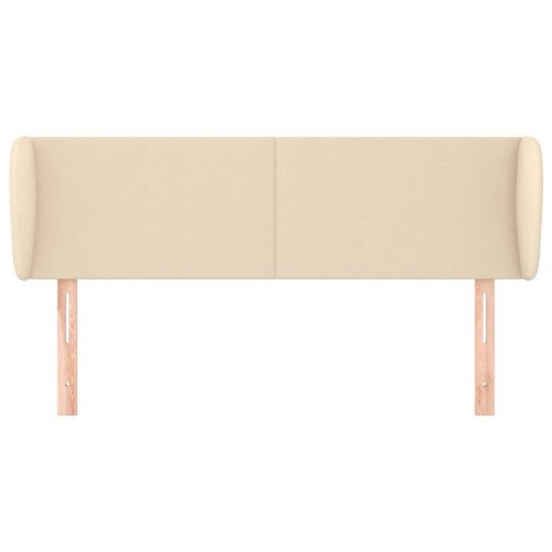 Sengegavl med kanter 147 x 23 x 78/88 cm - cremefarvet
