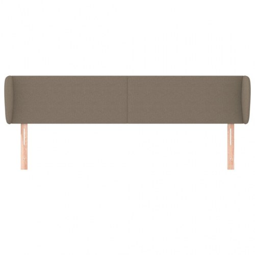Sengegavl med kanter 183 x 23 x 78/88 cm - gråbrun