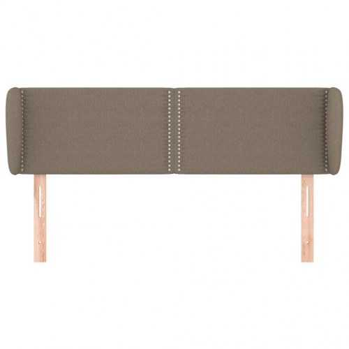 Sengegavl med kanter 147x23x78/88 cm stof gråbrun