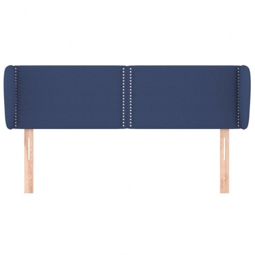 Sengegavl med kanter 147 x 23 x 78/88 cm - blå