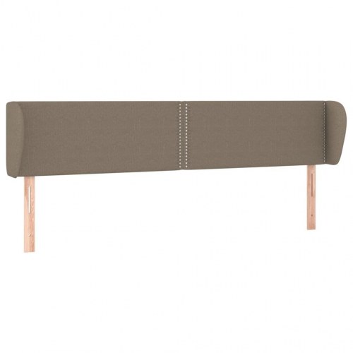 Sengegavl med kanter 203 x 23 x 78/88 cm - gråbrun