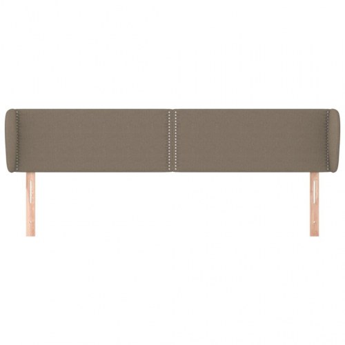 Sengegavl med kanter 203 x 23 x 78/88 cm - gråbrun