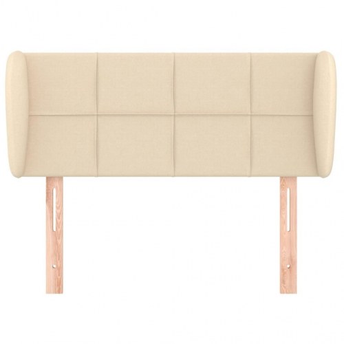 Sengegavl med kanter 93 x 23 x 78/88 cm - cremefarvet