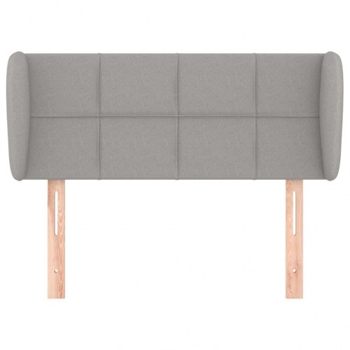 Sengegavl med kanter 103 x 23 x 78/88 cm - lysegrå