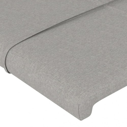 Sengegavl med kanter 103 x 23 x 78/88 cm - lysegrå