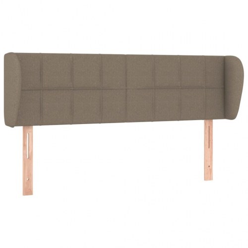 Sengegavl med kanter 147 x 23 x 78/88 cm - gråbrun