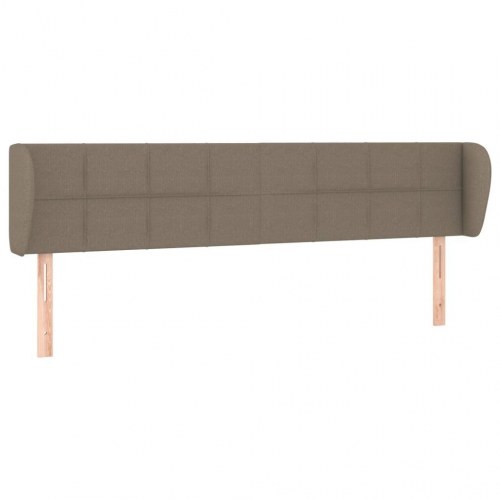 Sengegavl med kanter 183 x 23 x 78/88 cm - gråbrun
