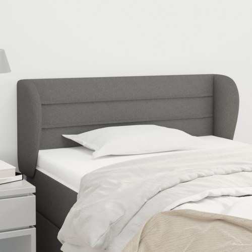 Sengegavl med kanter 83 x 23 x 78/88 cm - mørkegrå