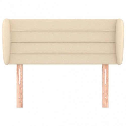 Sengegavl med kanter 103 x 23 x 78/88 cm - cremefarvet