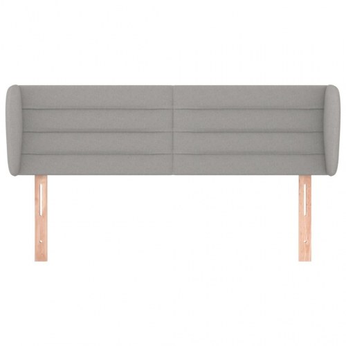Sengegavl med kanter 147 x 23 x 78/88 cm - lysegrå
