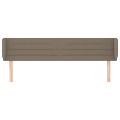 Sengegavl med kanter 183 x 23 x 78/88 cm - gråbrun