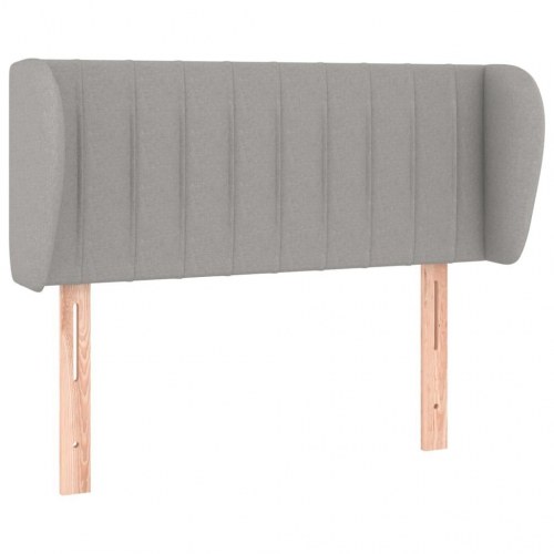 Sengegavl med kanter 83 x 23 x 78-88 cm - lysegrå