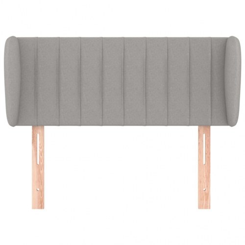 Sengegavl med kanter 83 x 23 x 78-88 cm - lysegrå