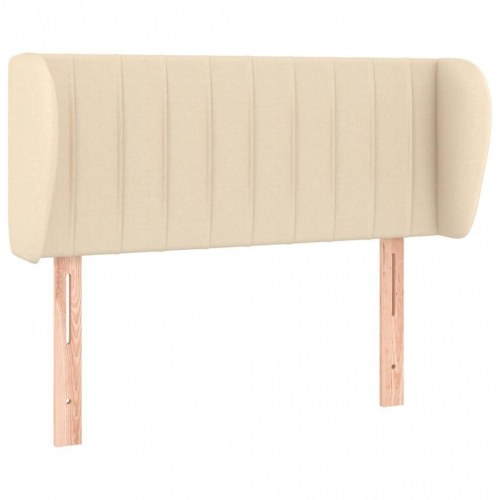 Sengegavl med kanter 103 x 23 x 78/88 cm - cremefarvet