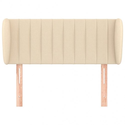 Sengegavl med kanter 103 x 23 x 78/88 cm - cremefarvet