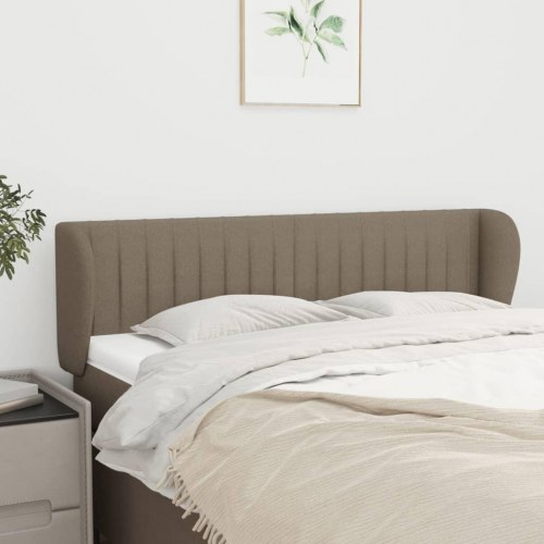Sengegavl med kanter 147 x 23 x 78/88 cm - gråbrun