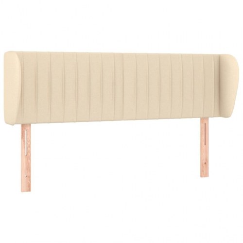 Sengegavl med kanter 147 x 23 x 78/88 cm - cremefarvet